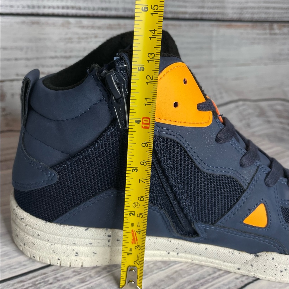 XIDISO Girls/Boys/Kids Mid Top Sneakers (Navy Blue/Orange/White) NWOT - Picture 10 of 13